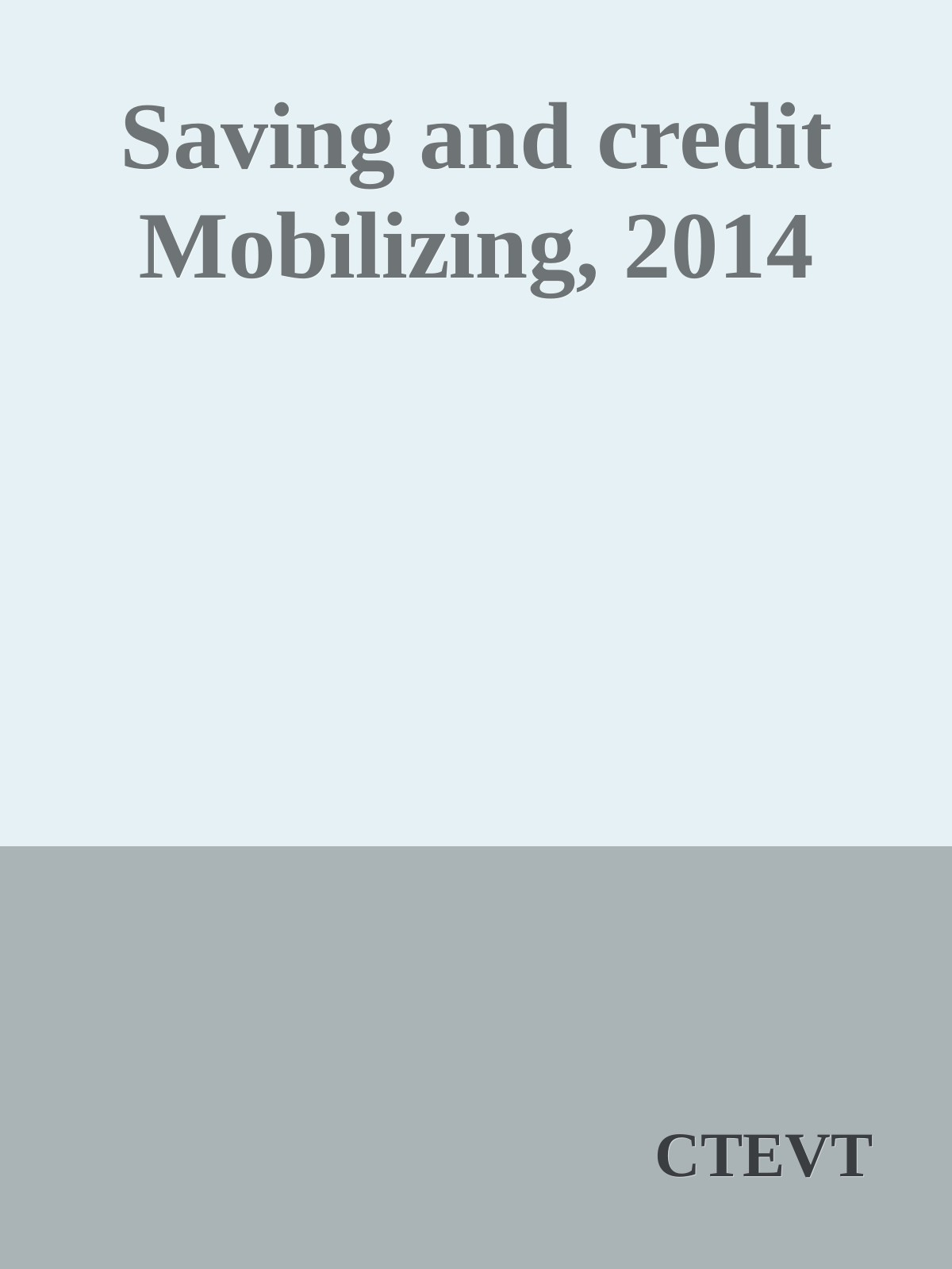 Saving and credit Mobilizing, 2014